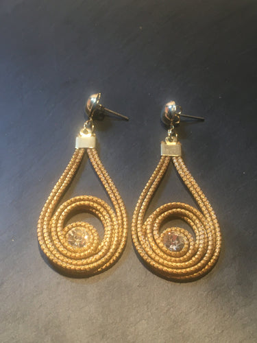 VORTICE LUNGO STRASS ORECCHINI