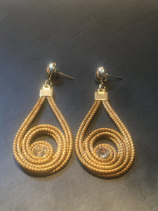 VORTICE LUNGO STRASS ORECCHINI