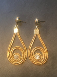 VORTICE LUNGO STRASS ORECCHINI